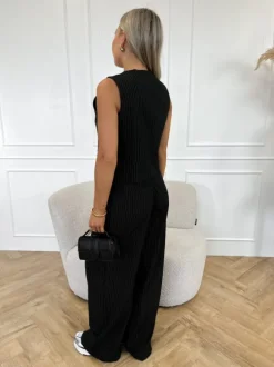 Liane strass gilet zwart