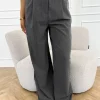 Liane strass pantalon grijs