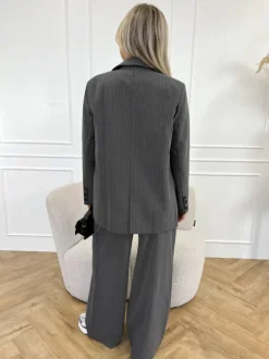 Liane strass pantalon grijs