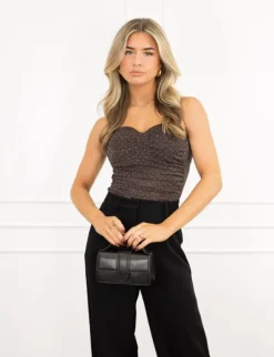 Lorien glitter body bruin