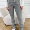Lotte straight tall jeans licht grijs