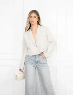 Maan cropped blazer beige