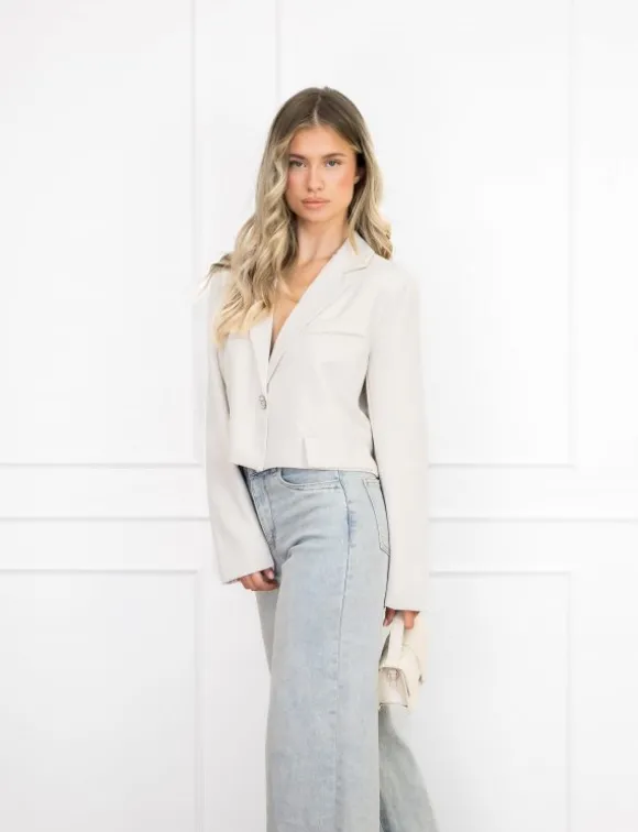 Maan cropped blazer beige