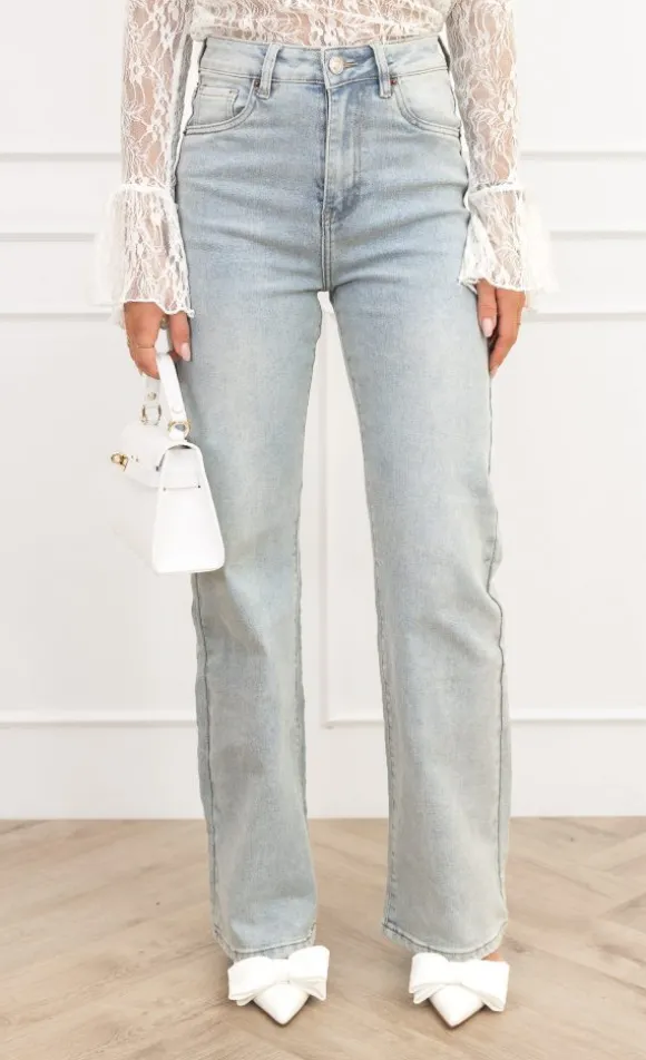 Maddie wide leg jeans licht blauw