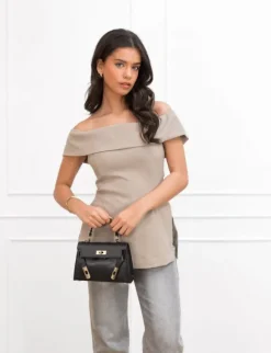 Mady top licht taupe