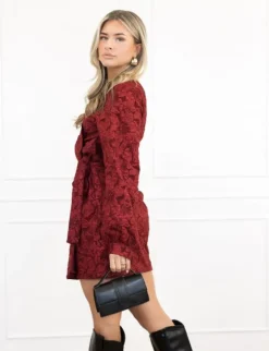 Marly jurk bordeaux rood