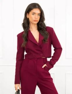 Mayra cropped blazer bordeaux