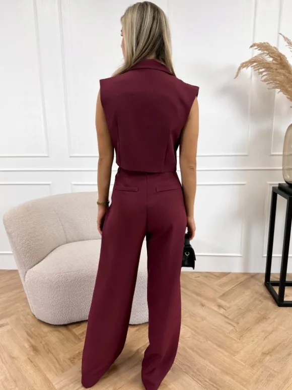 Mayra gilet bordeaux