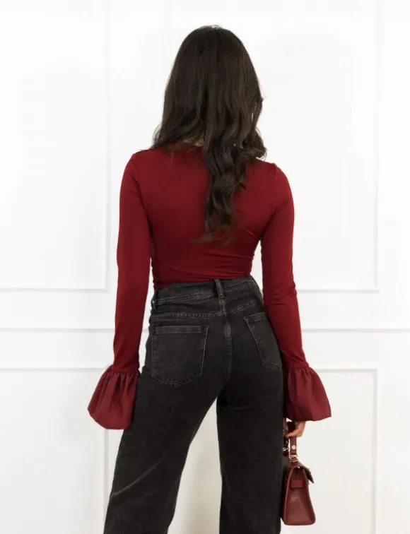 Mickey body bordeaux rood
