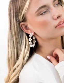Mikki oorbellen goud wit