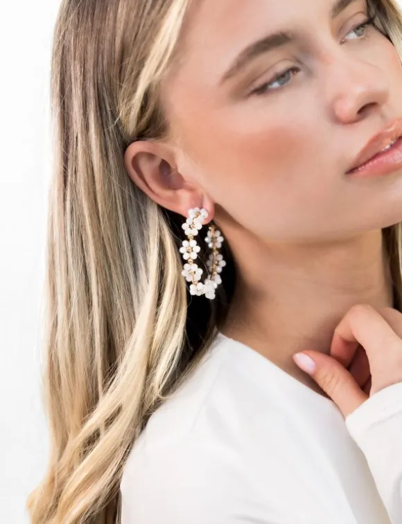 Mikki oorbellen goud wit
