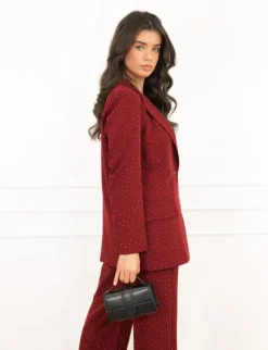 Miley strass blazer bordeaux