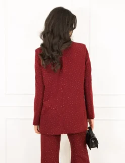 Miley strass blazer bordeaux