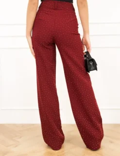Miley strass pantalon bordeaux