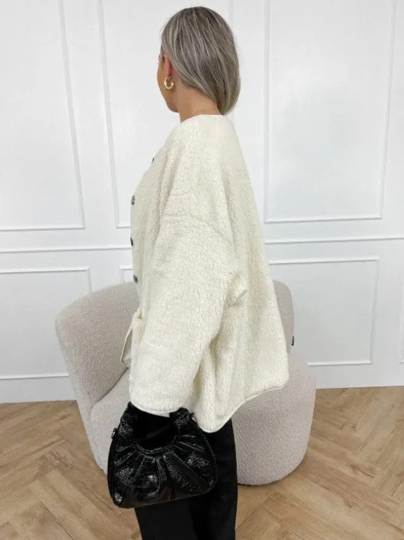 Mindy teddy jas off white