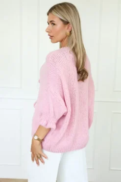 Mirre strikjes trui roze