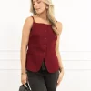 Niya gilet bordeaux rood