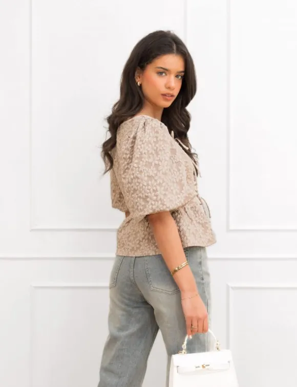 Norah top taupe