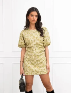 pre order Charlotte jurk oker geel