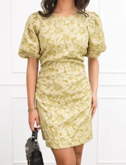 pre order Charlotte jurk oker geel