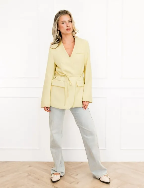 Rinske blazer geel