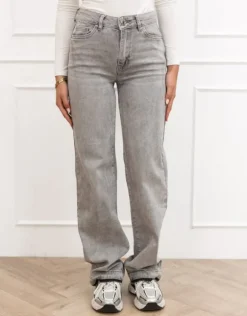 Romi wide leg jeans licht grijs