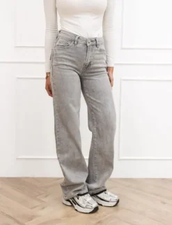 Romi wide leg jeans licht grijs