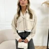 Roos blouse beige