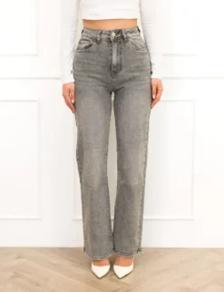 Rosa wide leg jeans grijs