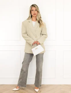 Rosa wide leg jeans grijs