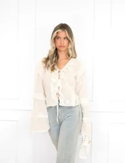 Rose blouse wit