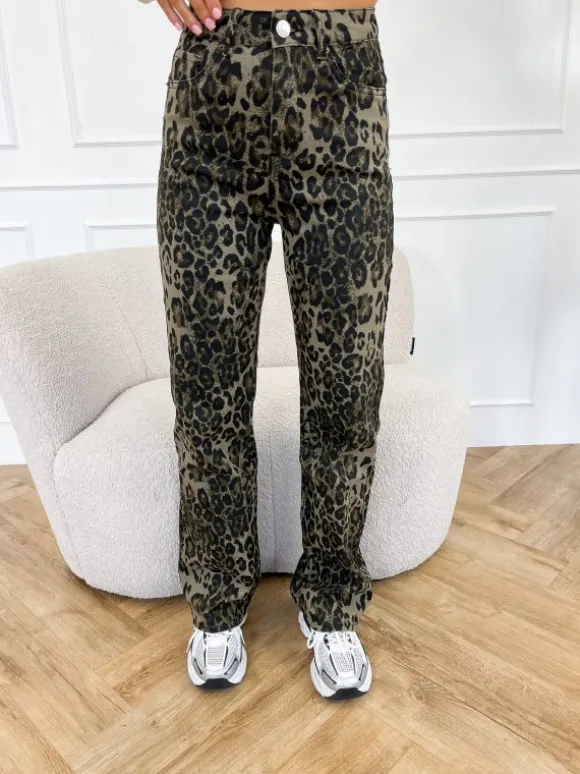 Rosy wide leg jeans panter