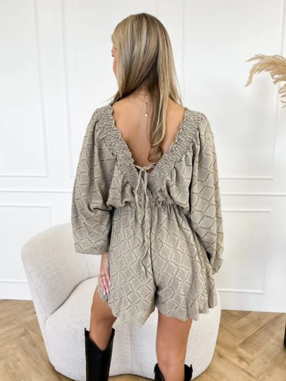 Rowie playsuit taupe