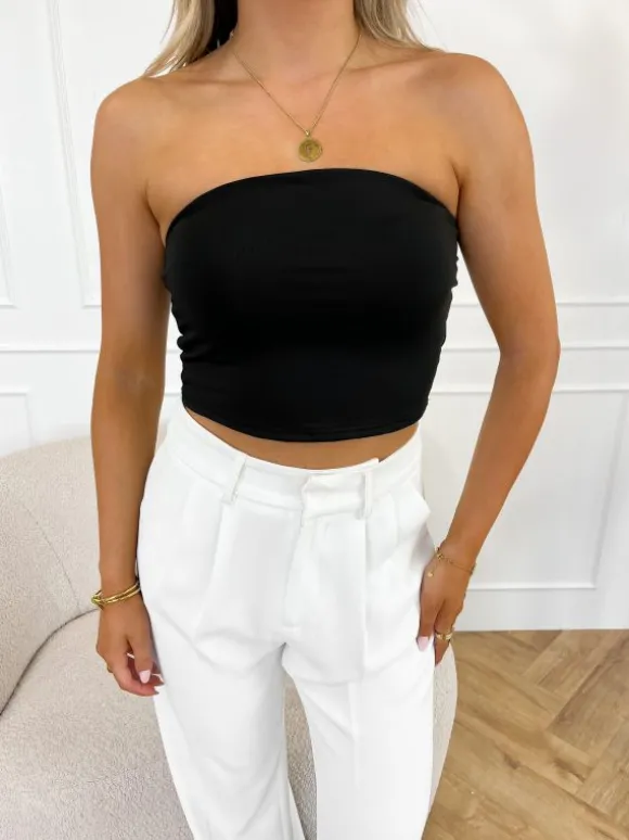 Sanny bandeau top zwart