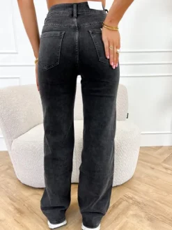 Scottie wide leg jeans donkergrijs