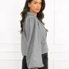 Selena strass blazer grijs