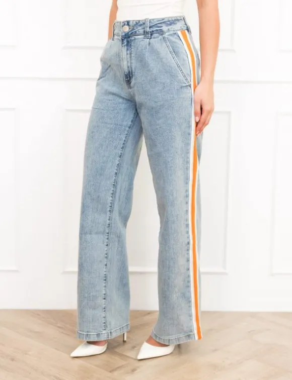 Selina wide leg jeans blauw