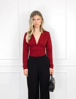 Selma strass body rood