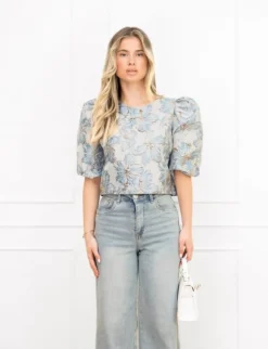Sharlene top blauw