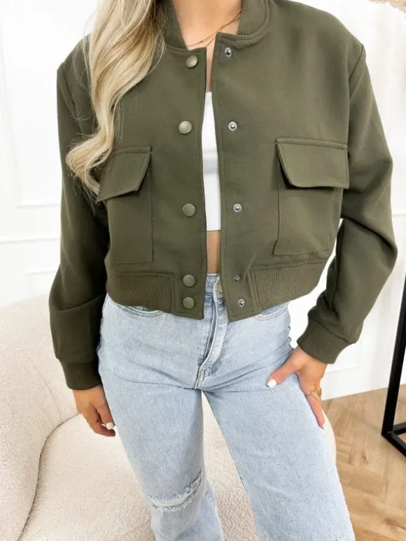 Sheila bomber jacket groen