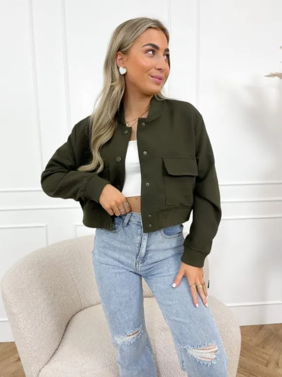 Sheila bomber jacket groen
