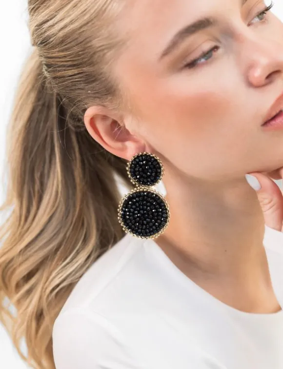 Stacie oorbellen goud zwart