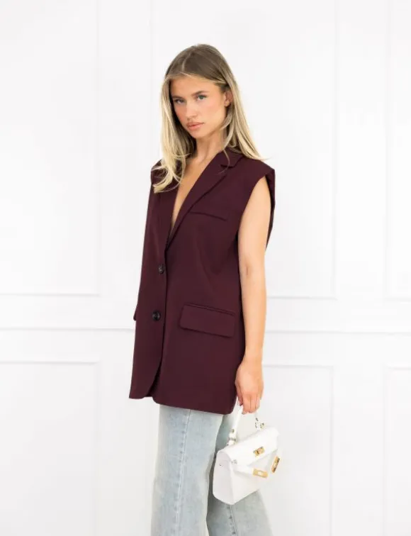 Tessa gilet bordeaux