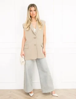Tessa gilet taupe