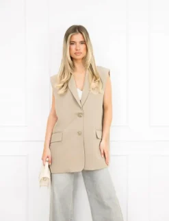 Tessa gilet taupe