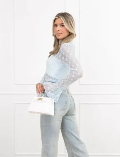 Veerle top blauw