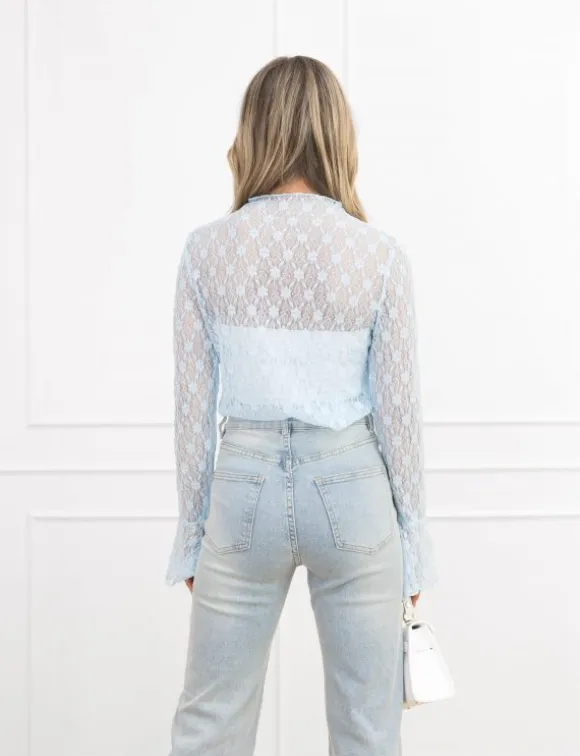 Veerle top blauw