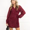 Whitney jurk bordeaux