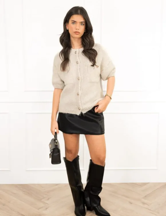 Ymke vest beige