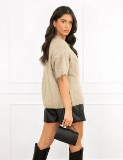 Ymke vest taupe